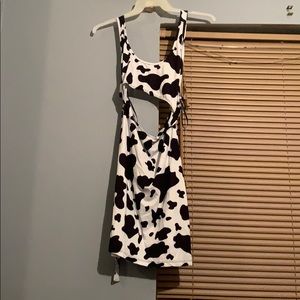 Cow print dress